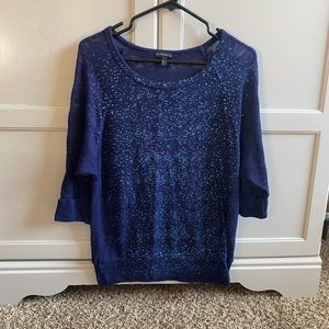 Womens blue sparkle top size large
